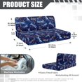 thumbnail image 7 of XYZCANDO Dragonfly RV Dinette Cushions Comfortable Camper Accessories for Inside Bench Seat Cover Universal Slip Covers for Loveseat Washable Couch Cover 2 Cushion Sofa Furniture Covers Blue, 7 of 7