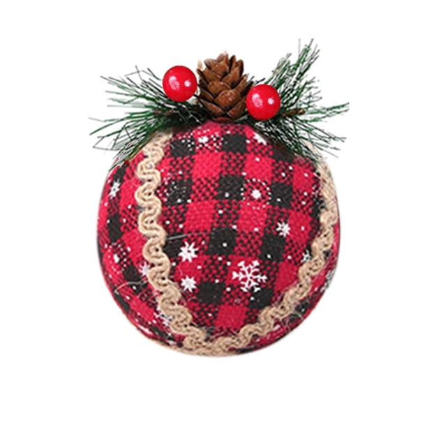 Advancent 3 piezas de bolas colgantes de árbol de Navidad hechas a mano de punto bolas de hilo de árboles de Navidad suministros de adorno colgante Kits de decoración para fiestas No.03 Advancent HA007790-03B