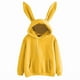 thumbnail image 1 of Sudadera para mujer, sudadera Evansamp con capucha de conejo con orejas largas, de algodón, lisa, tipo jersey, de forro polar, para adolescentes., 1 of 5