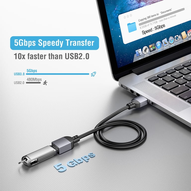 onn USB-A Male to Female Extension Cable 6ft photo 7