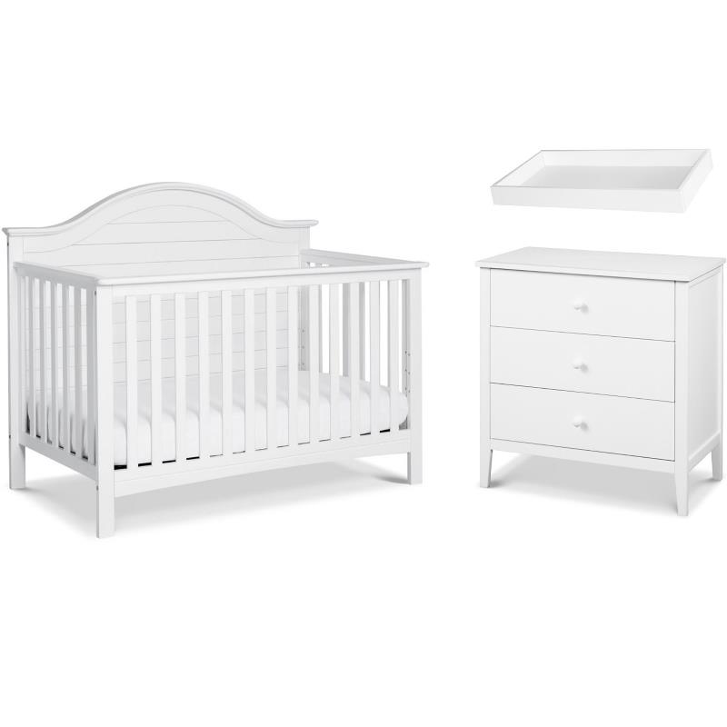 4in1 Convertible Crib and Dresser with Removable Changing Tray Set in