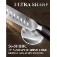 thumbnail image 2 of WILDMOK 5 Inch Steak Knives Set of 4, Ultra Sharp Steak Knives Kitchen Knives Set, German Stainless Steel Steak Knife Set Black Pakkawood Handle with Gift Box, 2 of 8