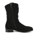 thumbnail image 3 of Botas Occidental Zippe Cortas Cómodas Gamuza Botines Mujer Antideslizantes Ligeros para Otoño Invierno Rojo, 3 of 9