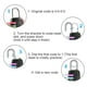 thumbnail image 3 of Speravity Office 4-digit Combination Lock Camping Business Security Luggage Resettable Suitcase Trip Locker Accessories Gate Door Padlock Herramientas y ferretería Teclas rosas/coloridas, 3 of 6