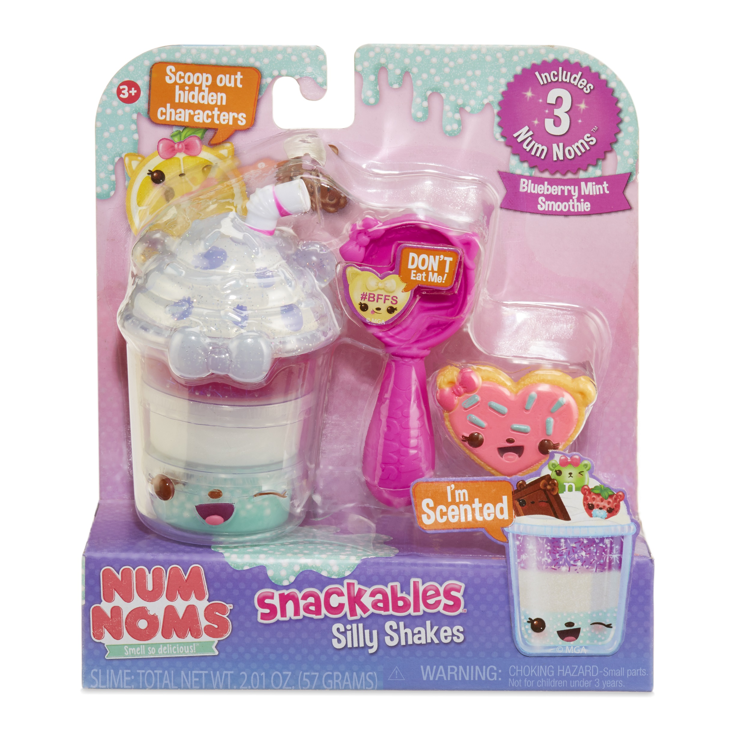 Num Noms Snackables Silly Shakes- Blueberry Mint Smoothie - Walmart.com