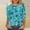 A624 Multicolor, variant on T-Shirt for Women Round Neck Three Quarter Sleeve Casual Loose Fit Retro Floral Vine Swirl Graphic Print Stretchy Lightweight Soft Everyday Tops