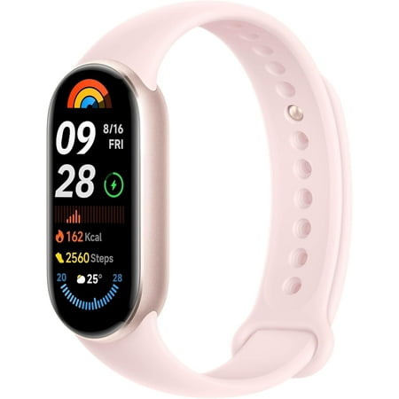Xiaomi Smart Band 9 Bluetooth Fitness Tracker, 1" AMOLED Screen, 21 Days Battery, 5ATM Health Monitoring (Pink)