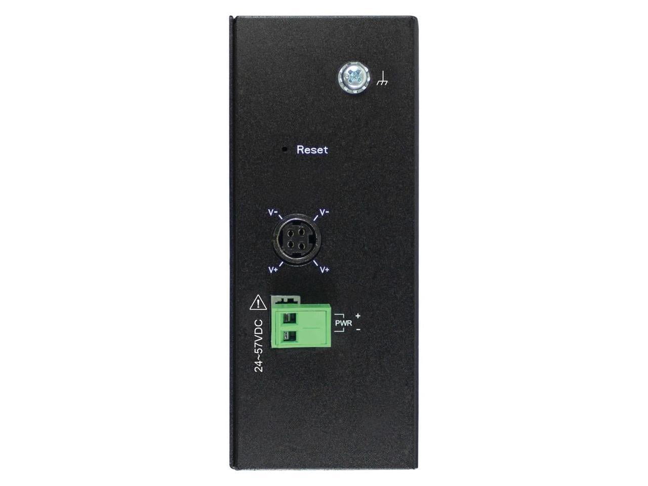 Eaton Tripp Lite Series 5-Port Lite Managed Industrial Gigabit Ethernet Switch - 10/100/1000 Mbps, PoE+ 30W, 2 GbE SFP Slots, -10&deg; to 60&deg;C, DIN Mount, TAA - 5 Ports - Manageable - Gigabit E...