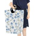 thumbnail image 4 of Yayeee Freestanding Laundry Hamper with Handle Collapsible Large Storage Basket for Clothes, Forget Me Not, 4 of 7