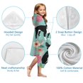 thumbnail image 7 of Green Boston Terrier and Flower Hooded Bath Towel，50"x30" for Ages 3 To 12 Kids, Quick Dry Lightweight Soft Microfiber Hood Beach Towel Cover Up for Kids, 7 of 7
