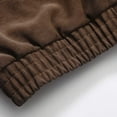 thumbnail image 5 of DPTALR Men's Classic Stand Collar Leather Jacket Solid Color Long Sleeve with Zipper Pockets,Coffee, M, 5 of 9