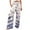 Blue, variant on Wancir Women's Drawstring Casual Pants Stretchy High Waisted Loose Straight Leg Pants Jogger Trousers with Pockets
