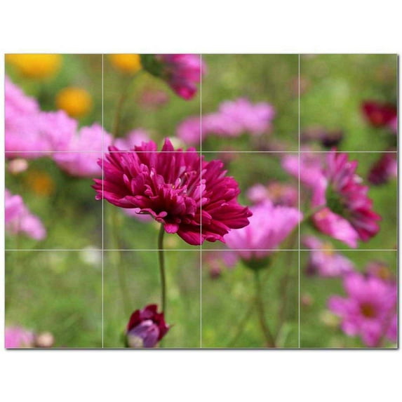 Flowers Ceramic Tile Mural Kitchen Backsplash Bathroom Shower 402469-XL43