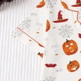 thumbnail image 6 of MVRLSH Womens Pajama Sets for Women 2 Piece Halloween Print Button Waist Short Sleeve Top And Shorts wear Sleepwear Soft Sleepwear Lounge Set White - M, 6 of 7