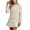 White, variant on Knitted Sweater Dress Casual Solid Color Pullover Tunic Top With Skirt Hem Comfortable Soft Stretch Daily Wear Outfit