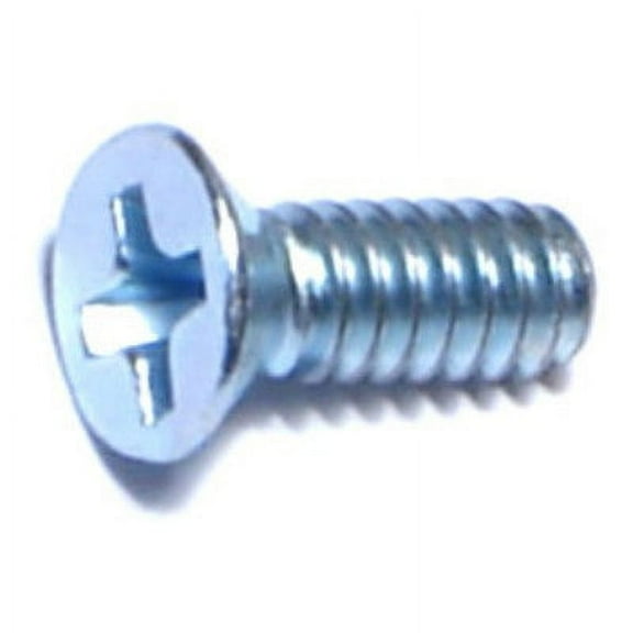 #6-32 x 3/8" Zinc Plated Steel Coarse Thread Phillips Flat Head Machine Screws MSCFS-096