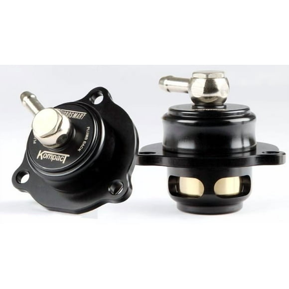 Turbo Smart Turbocharger Blow Off Valve TS-0203-1261 Kompact Shortie; Recirculating; Black; Aluminum; With Valve/Nipples/Mounting Screws