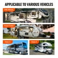 thumbnail image 6 of VEVOR RV Leveling Pads, 9 Inch Round Landing Feet, Permanent Attached Jack Stabilizers, Rubber Jack Pads, 5000 lbs Capacity per RV Jack Pad, 5th Wheels, Travel Trailers, Class A/C Motorhomes (4-Pack), 6 of 9