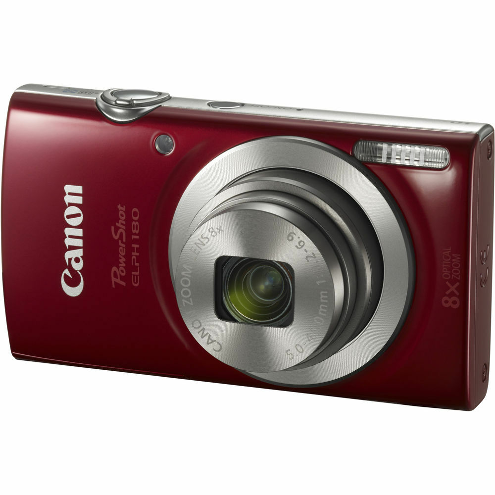 Canon Powershot Ixus 185 / ELPH 180 20MP Compact Digital Camera Red + Buzz-Photo Essential Kit - image 2 of 2