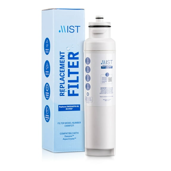 Mist DW2042FR-09 Water Filter Replacement for Daewoo, Refrigerator Water Filter Compatible with DW2042FR, Aqua Crystal DW2042F-09, Kenmore 46-9130. NSF Certified. Daewoo Water filter (1 pack)