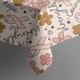 thumbnail image 5 of Breast Cancer Awareness Pink Ribbon Floral Pattern Square Tablecloth,Waterproof Square Table Cover,Wipeable Spillproof Washable Table Cover for Home Kitchen Party Decor 52"x52"(132x132cm), 5 of 6