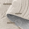 thumbnail image 4 of MeyJey 2'x8' Runner Rug for Hallways, Non Slip Modern Jacquard Textured Rugs Soft Geometric Rug for Entryway Bathroom Laundry Dorm, Beige, 4 of 15