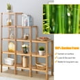 thumbnail image 5 of Topbuy 45.5" x 12.5" x 55.5" 5 Tier Brown Bamboo Plant Rack, 5 of 8
