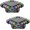 2-PACK, variant on Moving Light, DJ Lights 12LEDs 150W R/G/B/W Beam 4-in-1 Strobe Stage Light with 16CH/64CH DMX512 and Sound Activated for Wedding Disco Dj Party Christmas