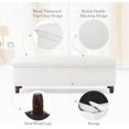thumbnail image 3 of Dycanpo 49'' Ottoman with Storage, Faux Leather Upholstered Storage Bench with Safety Hinge for Rooms, White, 3 of 8