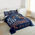 thumbnail image 3 of Castle Fairy Eat Sleep Football Twin Comforter Sets for Kids Teens,Sport Rugby Bedding Set, 3 of 8