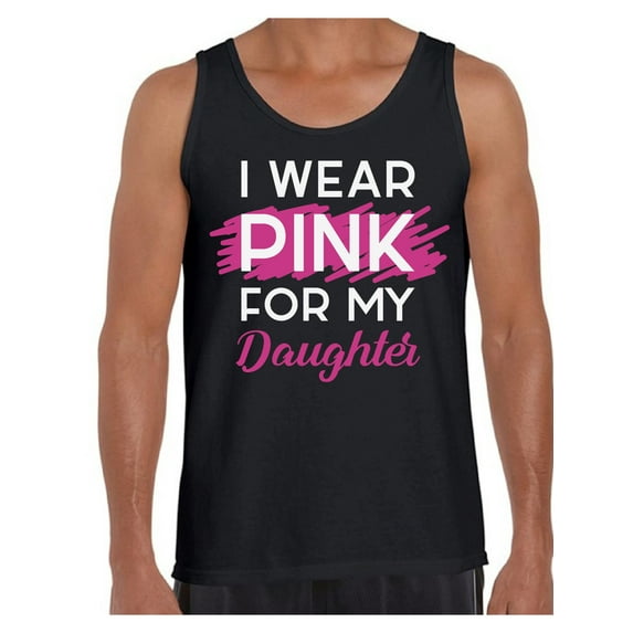 Awkward Styles Breast Cancer T-Shirt I Wear Pink For My Daughter Tank Tops for Men
