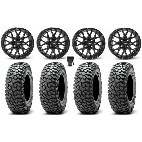 ITP Hurricane 15" Wheels Black 32" RocScraper Tires Polaris RZR XP 1000 / PRO XP / Ranger XP 900/1000
