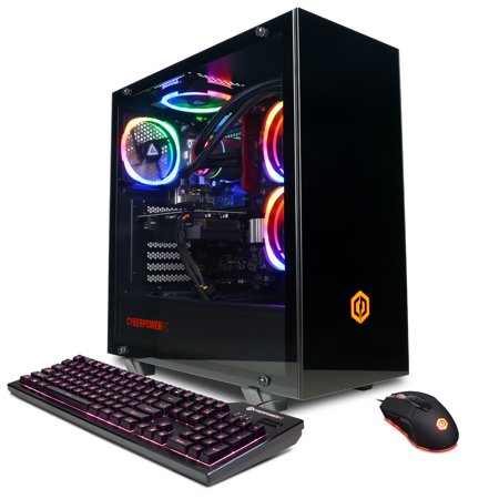 CYBERPOWERPC Gamer Xtreme Liquid Cool Desktop Tower  Intel Core i7-13700KF  16GB DDR5  NVIDIA GeForce RTX 3060 Ti  1TB SSD + 1TB HDD  Win 11 Home 64-Bit  Black  GLC2500V8