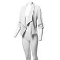 thumbnail image 5 of FashionOutfit Women's Stretch 3/4 Gathered Sleeve Open Blazer Jacket, 5 of 5