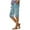 Light blue, variant on Charmgo Womens Shorts, Linen Shorts for Women Summer Casual Elastic High Waisted Knee Length Shorts Loose Wide Leg Shorts with Pockets, Summer Shorts for Women Blue L