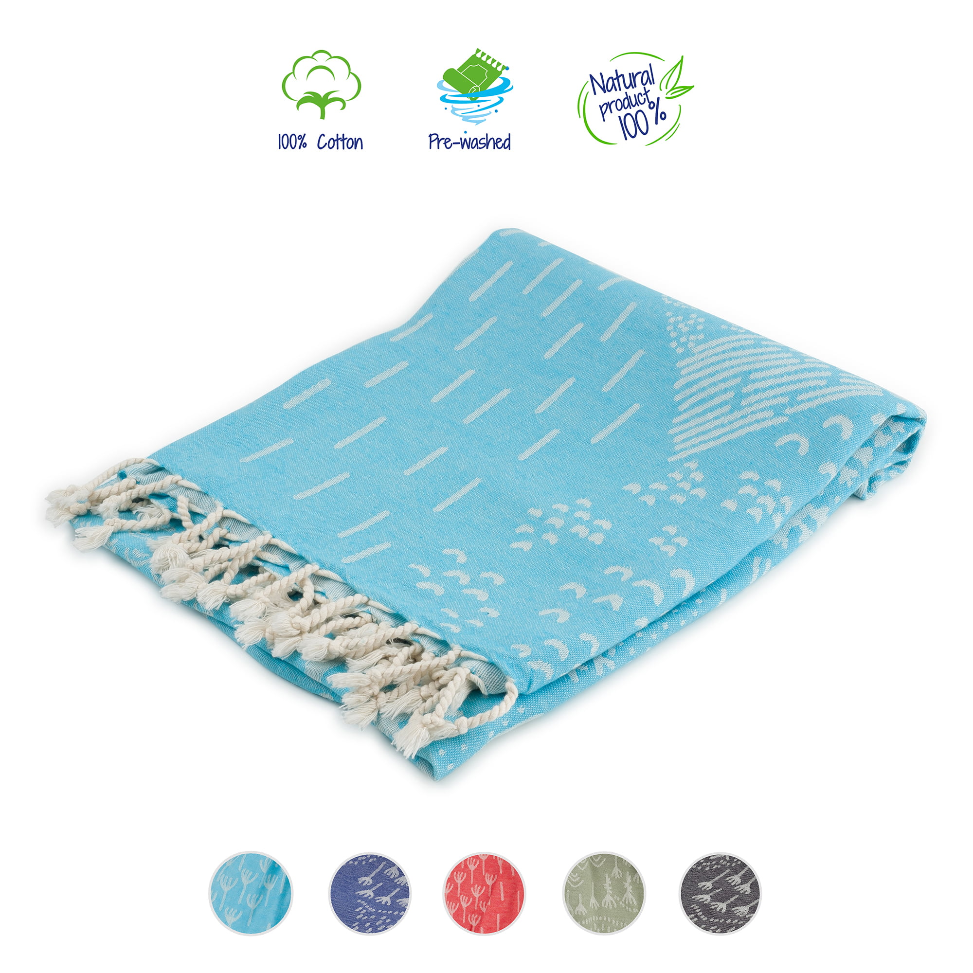 RESERVED XL 100% Cotton Velour 100x180cm Extra Large Pool Beach Surf Towel 