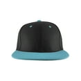 thumbnail image 2 of Top Headwear Flat Bill Adjustable Snapback Cap - Black/Turqouise, 2 of 2