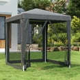 thumbnail image 1 of vidaXL Party Tent with 4 Mesh Sidewalls Anthracite 2x2 m HDPE, 1 of 4