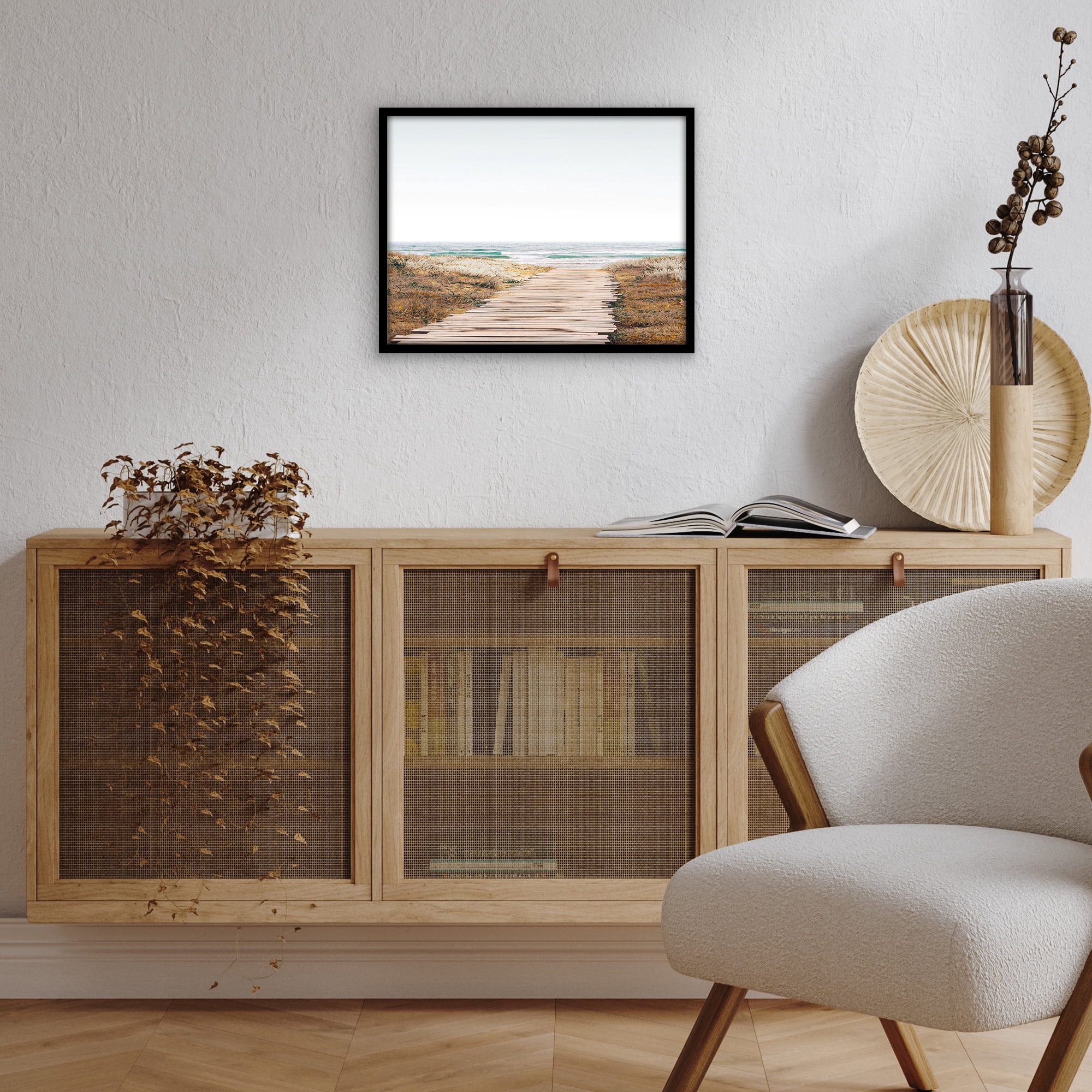 Americanflat 13x17 Picture Frame with Polished Plexiglass Streamline Collection Thin Border Wall - Black