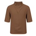 thumbnail image 1 of Camisa de manga corta irregular de seda helada para hombre - Diseño de pelo oscuro, mezcla de algodón, 1 of 6