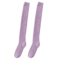 thumbnail image 2 of Naierhg Thermal socks 1 Pair Japanese Style Thickened Coral Fleece Solid Color Thigh Stockings Autumn Winter Women Warm Over Knee Socks Purple, 2 of 8