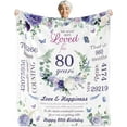 thumbnail image 1 of LHSHID 80th Birthday Gifts for Women 80th Birthday Gifts for Her Birthday Blanket Birthday Gifts Ideas for Grandma Mom Sister Wife Friend Aunt Soft Blanket 50"x60", 1 of 7