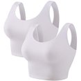 thumbnail image 3 of 2 Pack Womens Crop Tank Tops Basic Sleeveless Ribbed Yoga Top Slim Fit Summer Exercise Workout Gym Shirts, 3 of 4