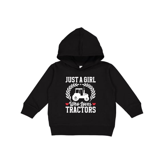 Inktastic Just a Girl Who Loves Tractors Farm Toddler Hoodie