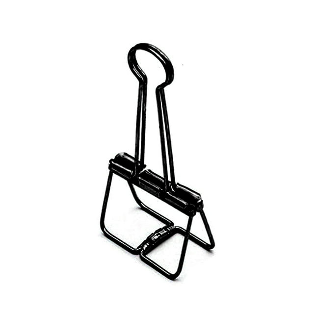 Becaristey Multi-size Colorful Hollow Out Binder Notes Clips Letter Paper Clip Office vintage copper L 1Set