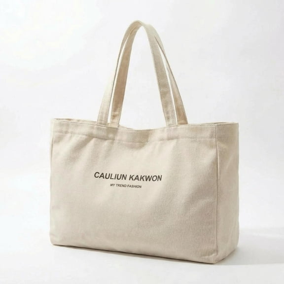 Large Capacity Canvas Tote Bags for Women Men Heavy Duty Canvas Bag with Zipper Durable Handbag for Shopping & Travle