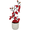 Red, variant on HIKVEX Fake Wintersweet Bonsai Flower Plant in Pot for Living Room Bedroom Study White