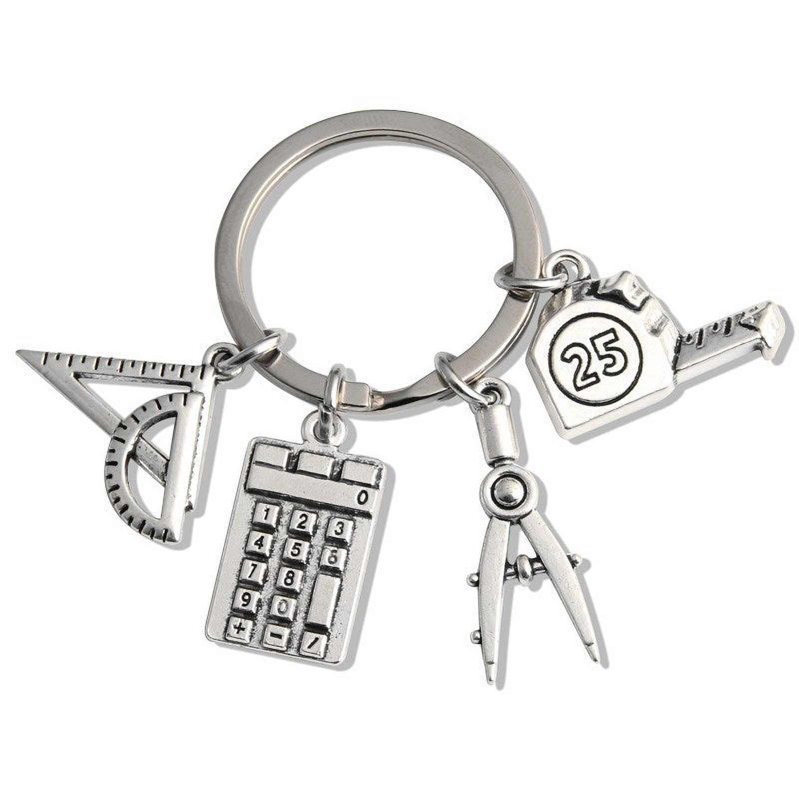 Metal Tape Measure Keychain Unique Gift for Students and Teachers Architects Engineers Construction Workers Designers