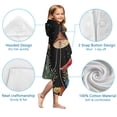 thumbnail image 7 of Red Mushroom Frog Black Pattern Hooded Bath Towel，50"x30" for Ages 3 To 12 Kids, Quick Dry Lightweight Soft Microfiber Hood Beach Towel Cover Up for Kids, 7 of 7