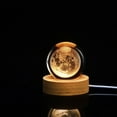 thumbnail image 3 of Glass Ball Night Lamp with Woodern Base,Luminous  Ball Light Ambient Light with LED Light Base, 3 of 8